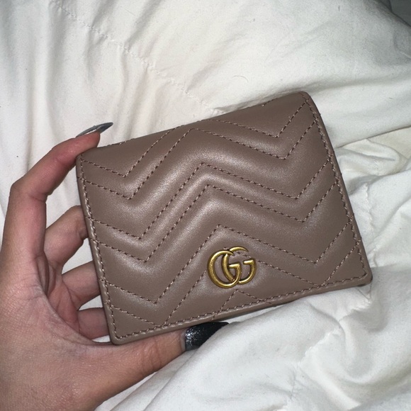 Gucci GG Marmont card case wallet - Dusty Rose - Picture 4 of 7